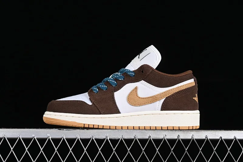 All categories Air Jordan Jordan series basketball shoes Air Jordan 1 Low G version pure original Air Jordan 1 Low "Cacao Wow" AJ1 Joe 1 Mocha color low-top cultural casual sneakers FB2216-200
